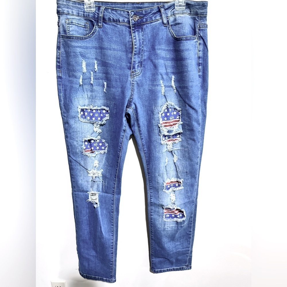 Wear Jeans Patriotic Distressed